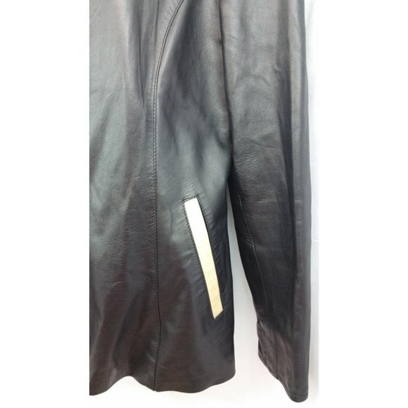 ALTA MODA FIRENZE BLACK LEATHER JACKET 48 - Picture 4 of 6